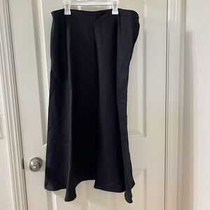 Heidi Merrick Black Maxi Skirt Pockets Women's Size Large